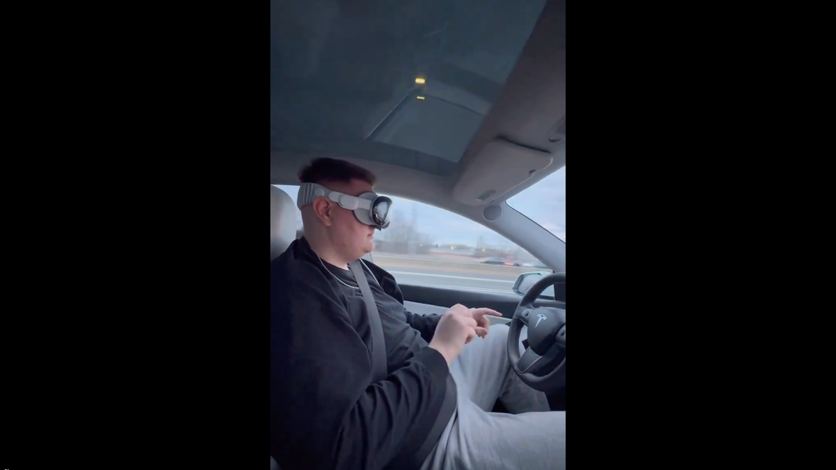 Tesla Driver Arrested for Driving with Apple Vision Pro Claims It Was Just a “Skit